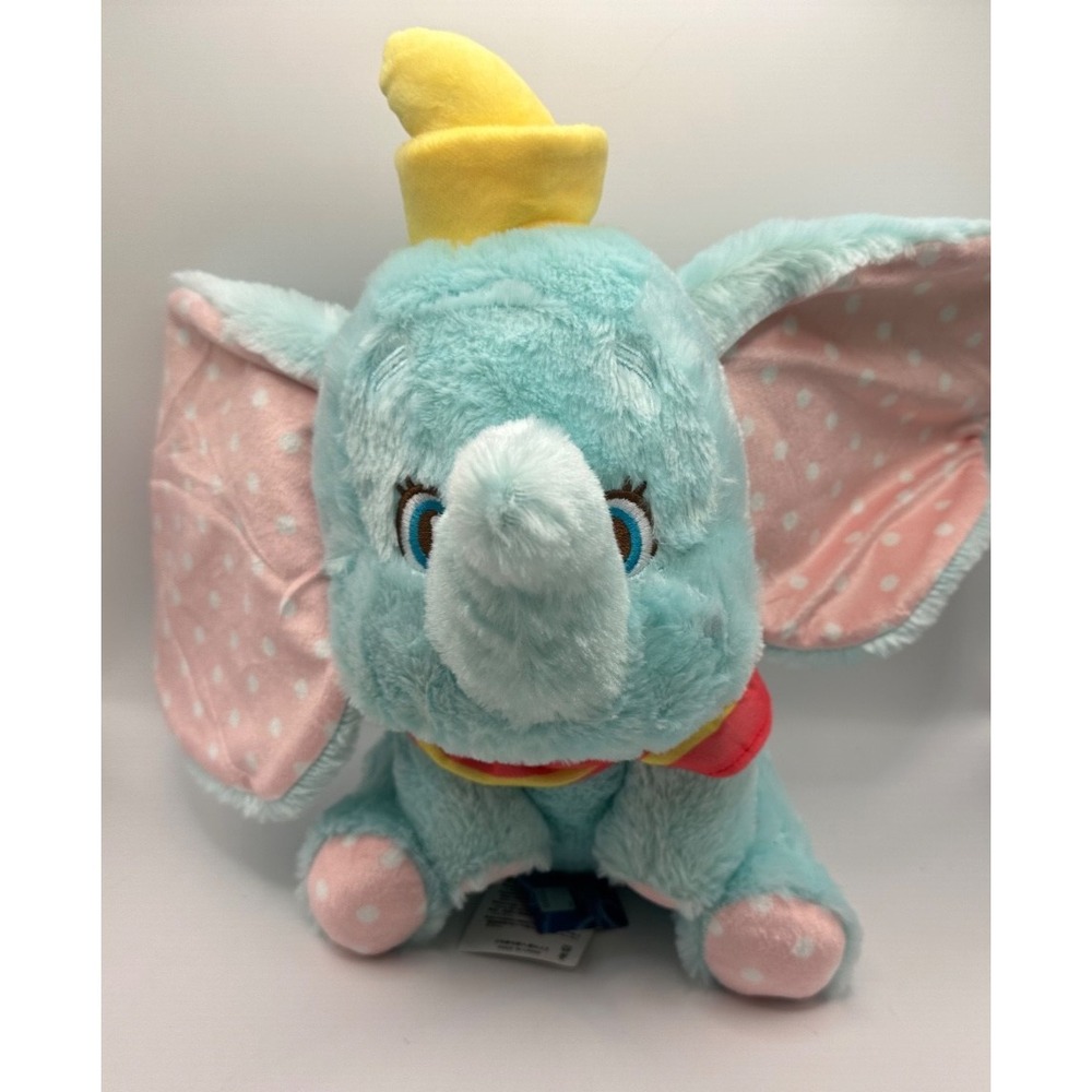 NWT DIsney Japan 14" Dumbo the Elephant Plush Pink Polka Dot Ears Kawaii